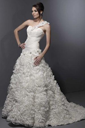 2012 Latest Fashion Floral One-shoulder in Flower Motif